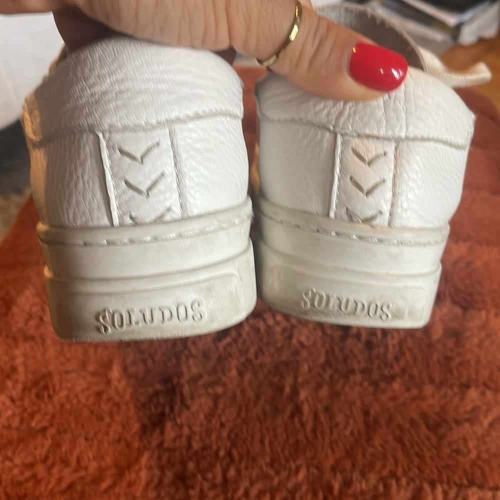 White Sneakers: Soludos The Ibiza Platform Sneakers In Oasis White Size 9.5 View 6